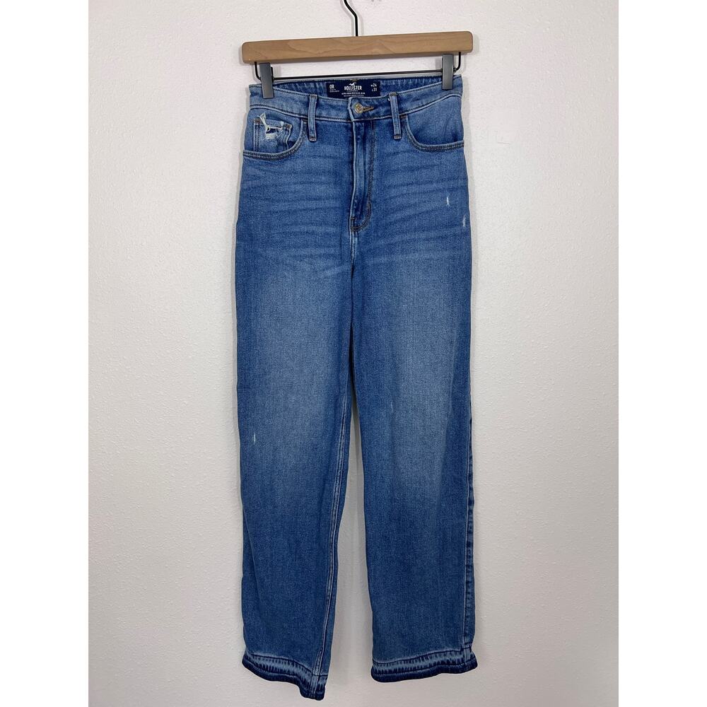 Hollister Dad Jeans High Rise Straight Leg Size 24 Blue